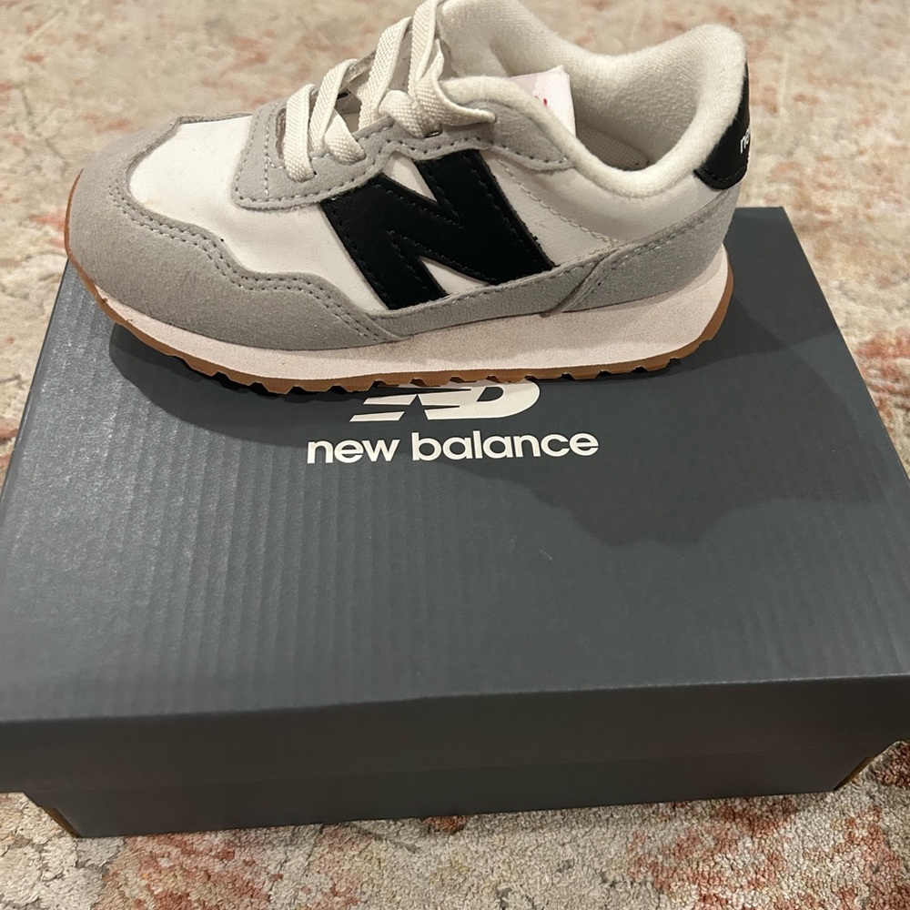 New Balance Kids' Gray and Black Sneakers